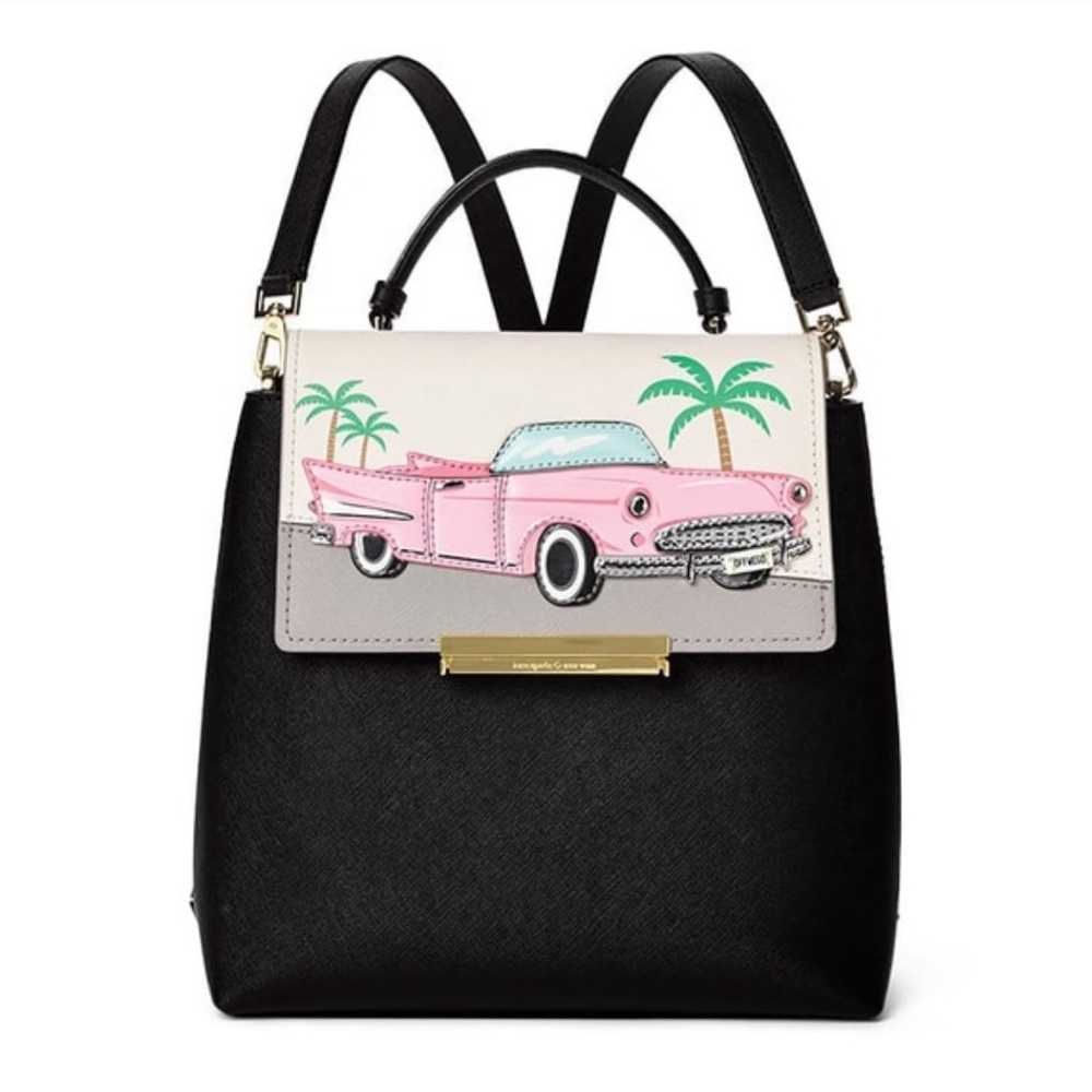 Kate Spade Heritage Make It Mine Maddi Backpack w/ Pink Cadillac Flap